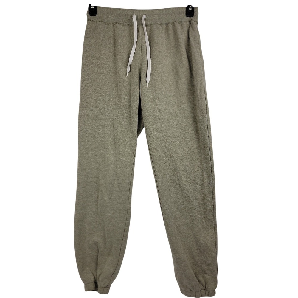 Inspired Hearts Mens Medium Heathered Olive Green Jogger Sweatpants Fleece